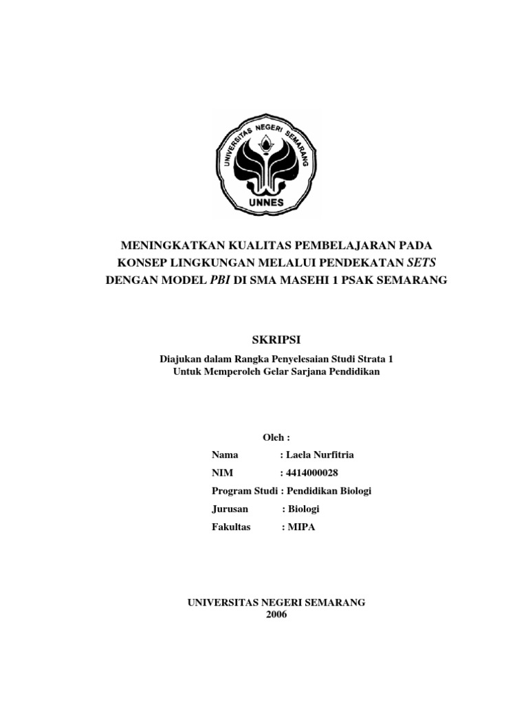 Judul Skripsi Pendidikan Biologi Ptk Ide Judul Skripsi Universitas